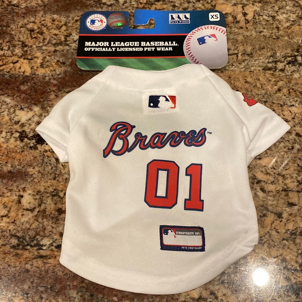Pets First “Atlanta Braves” Baseball, unisex trendy pet design clothing 🐾NWT🐾
